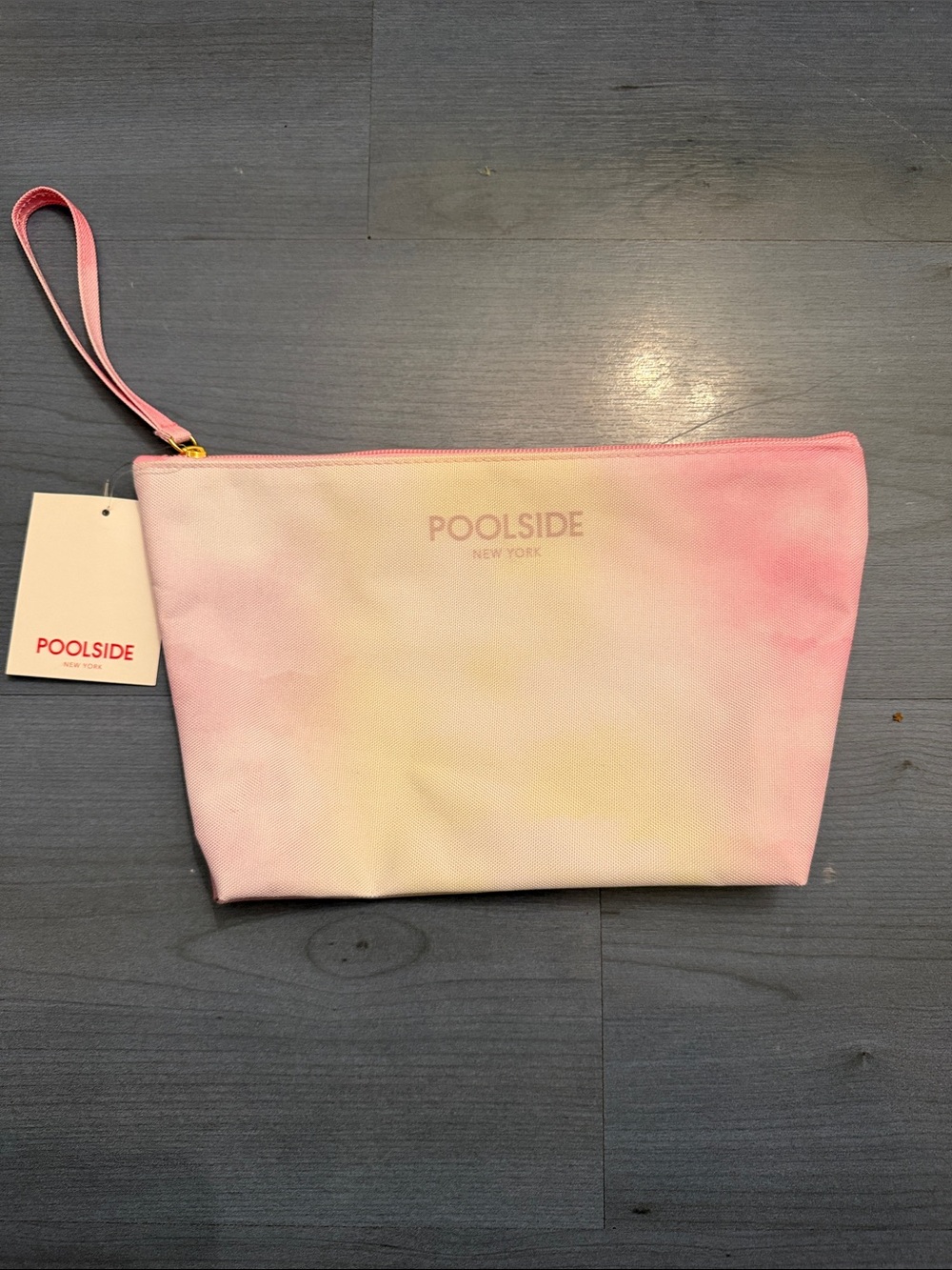 Poolside New York Pink Ombre Wristlet Cosmetic Pouch